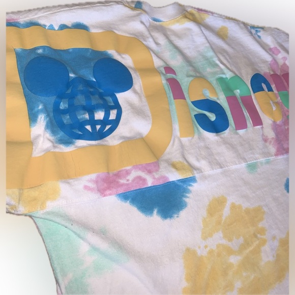 Walt Disney World Spirit Jersey Colorful Tie-Dye Graphic Long Sleeve T-Shirt XS - Picture 8 of 8